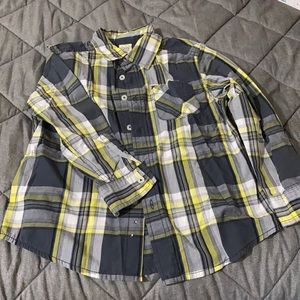 Boys plaid button down shirt
